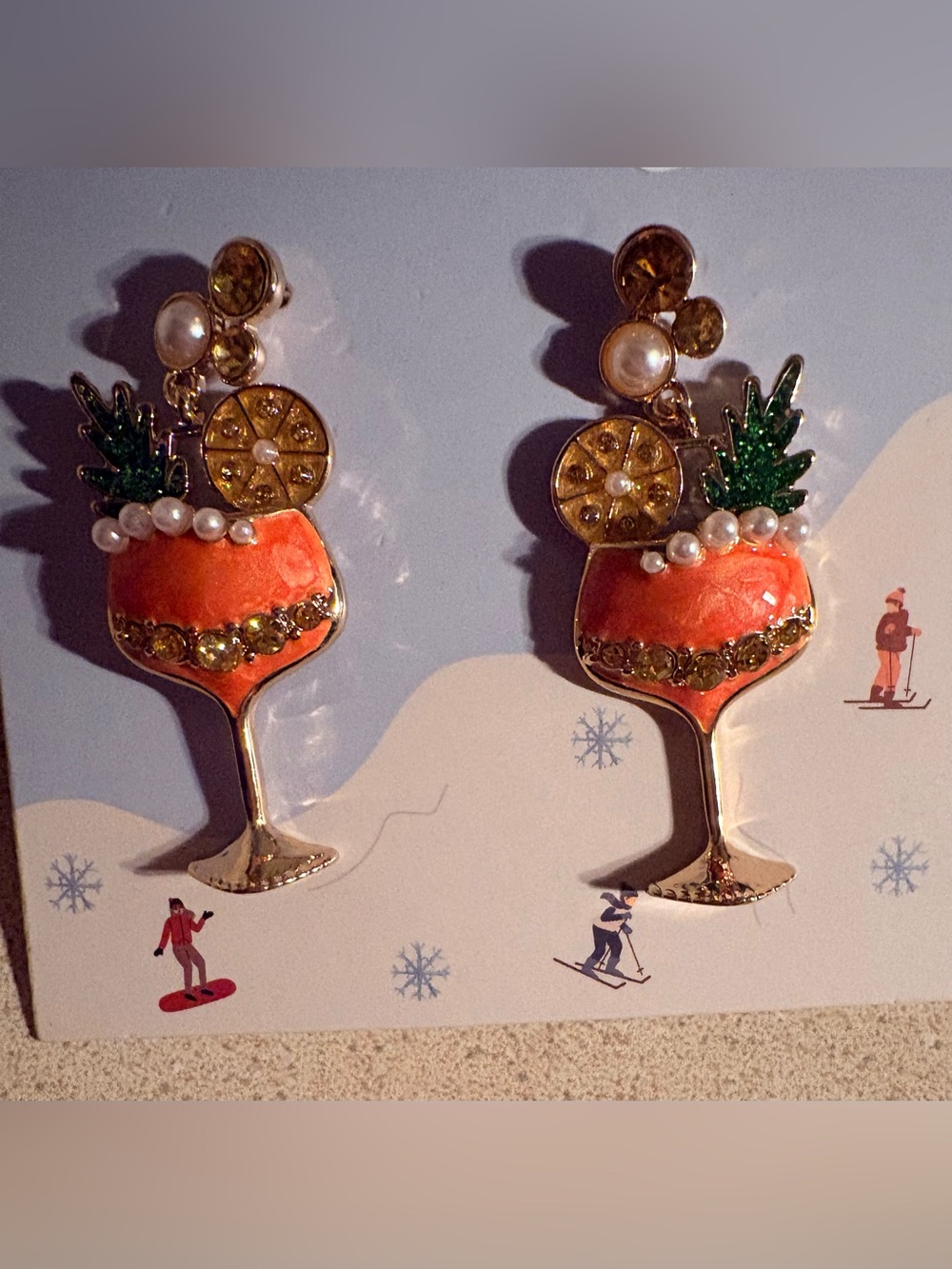 Christmas Tree Cocktail Earrings NEW